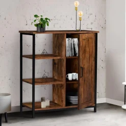 Buffet style industriel effet bois vieilli 70 cm*IDMarket New