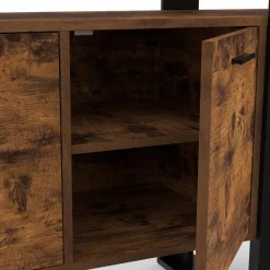 Buffet XXL 4 portes bois effet vieilli et noir 160 cm*IDMarket Sale