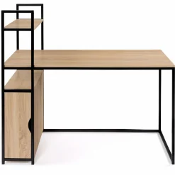 Bureau avec bibliothèque style industriel*IDMarket New