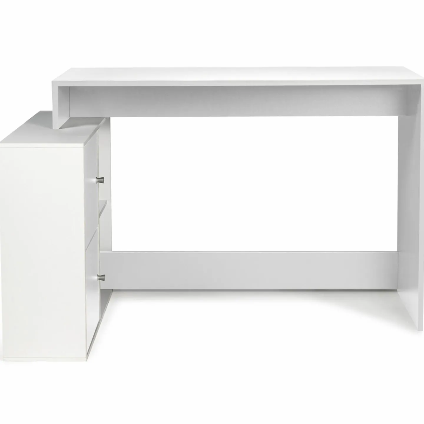 Bureau d'angle avec rangement blanc*IDMarket Hot