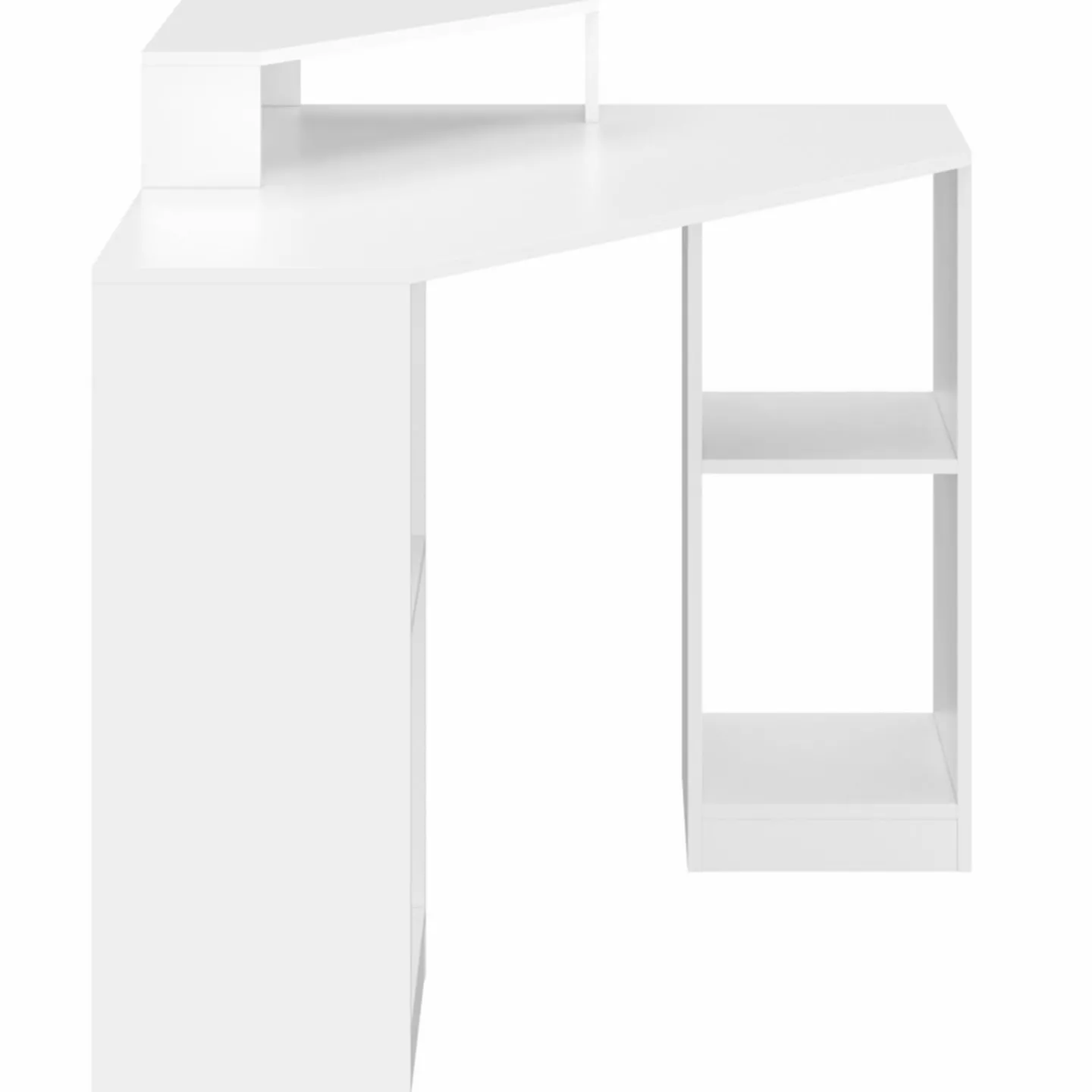 Bureau d’angle blanc avec rangement*IDMarket Online