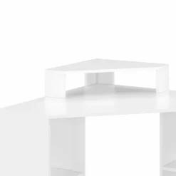 Bureau d’angle blanc avec rangement*IDMarket Online