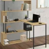 Bureau d'angle industriel rotatif 180° en forme de S*IDMarket Clearance