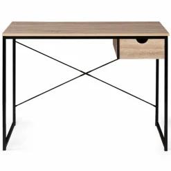 Bureau design industriel avec tiroir latéral 110 cm*IDMarket Hot