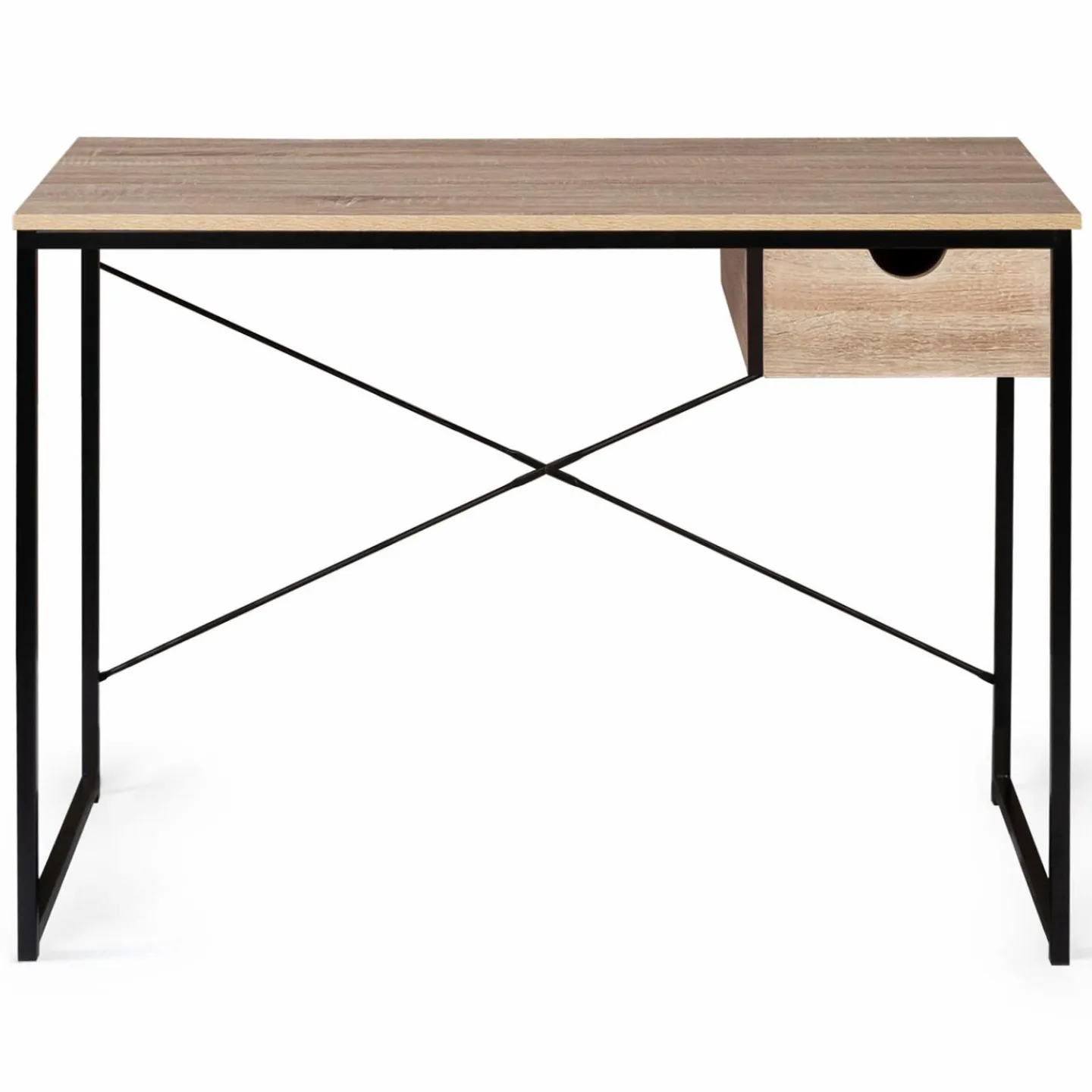 Bureau design industriel avec tiroir latéral 110 cm*IDMarket Hot