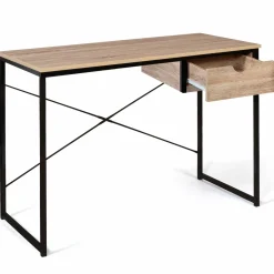 Bureau design industriel avec tiroir latéral 110 cm*IDMarket Hot