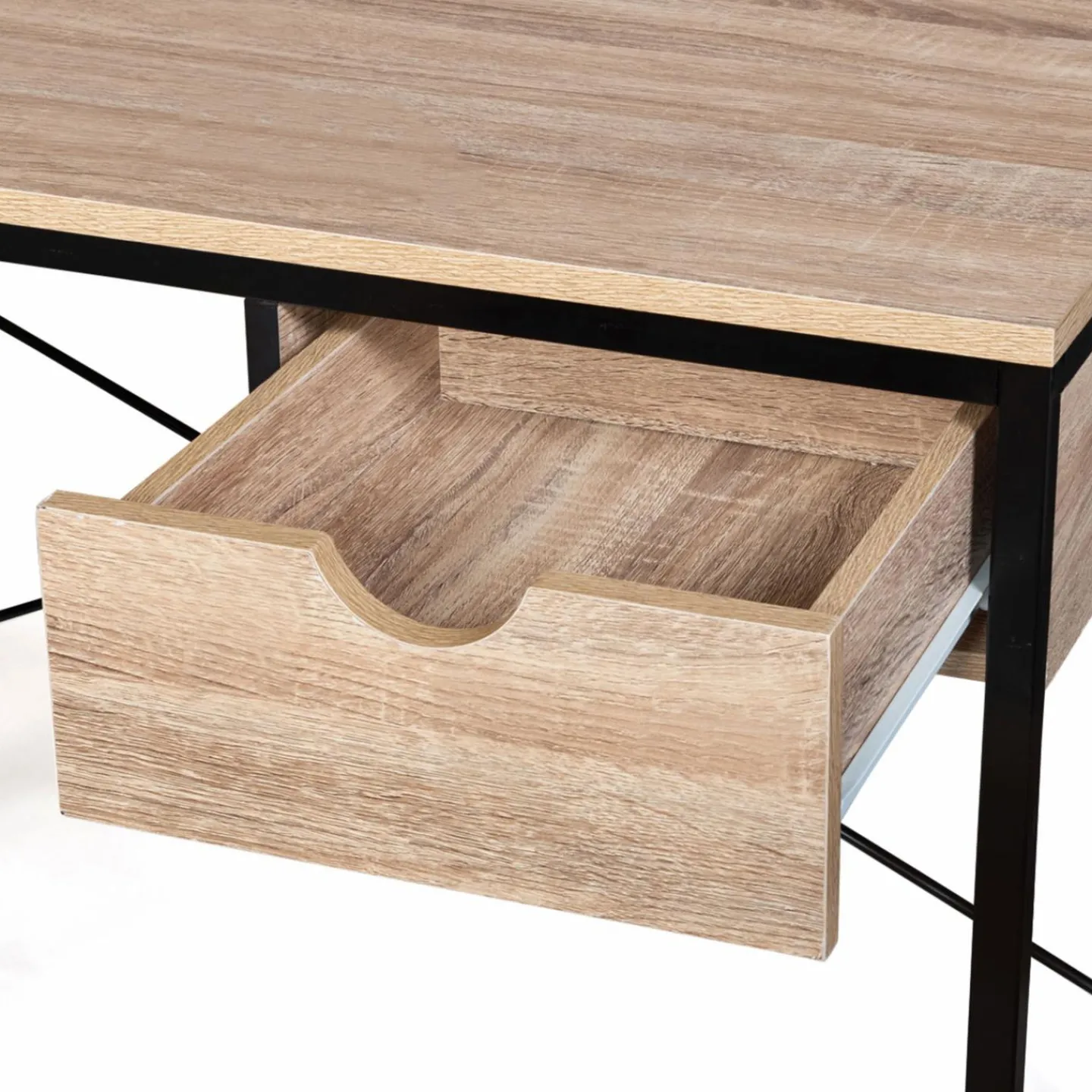 Bureau design industriel avec tiroir latéral 110 cm*IDMarket Hot