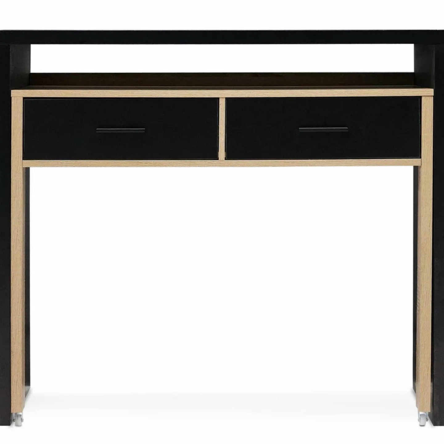 Bureau extensible bois noir et façon hêtre*IDMarket Discount