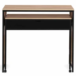 Bureau extensible gain de place 1 tiroir style industriel*IDMarket New