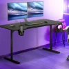 Bureau gamer noir 120 cm*IDMarket New