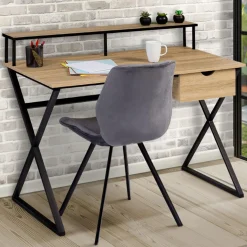 Bureau industriel avec tiroir 110 cm*IDMarket Outlet