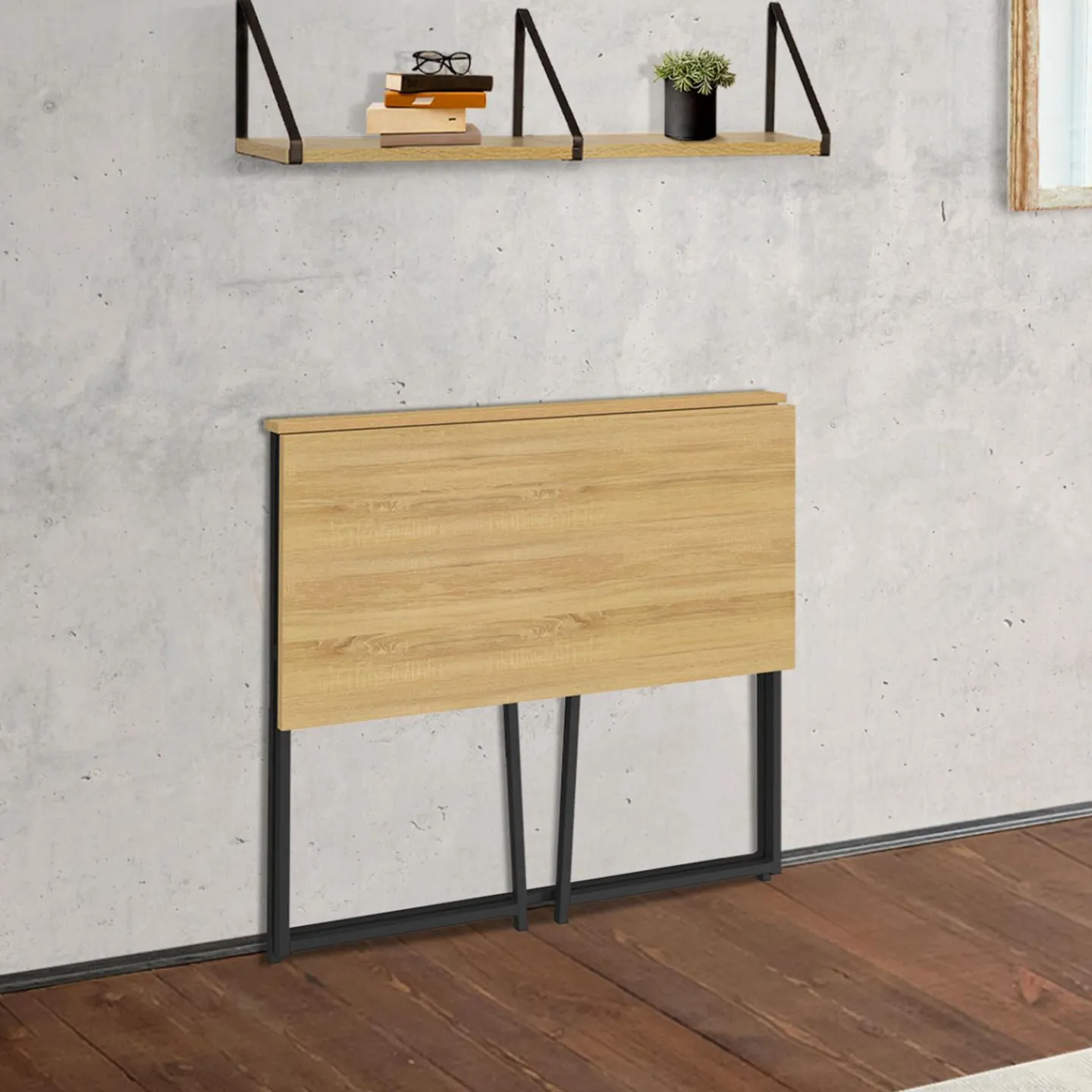 Bureau pliable industriel bois et métal*IDMarket Sale