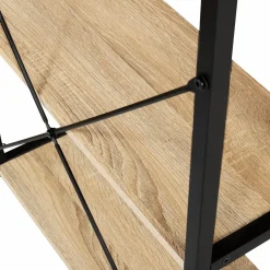 Bureau style industriel en métal et bois avec étagères*IDMarket Sale