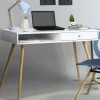 Bureau style scandinave bois blanc*IDMarket Best
