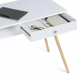 Bureau style scandinave bois blanc*IDMarket Best