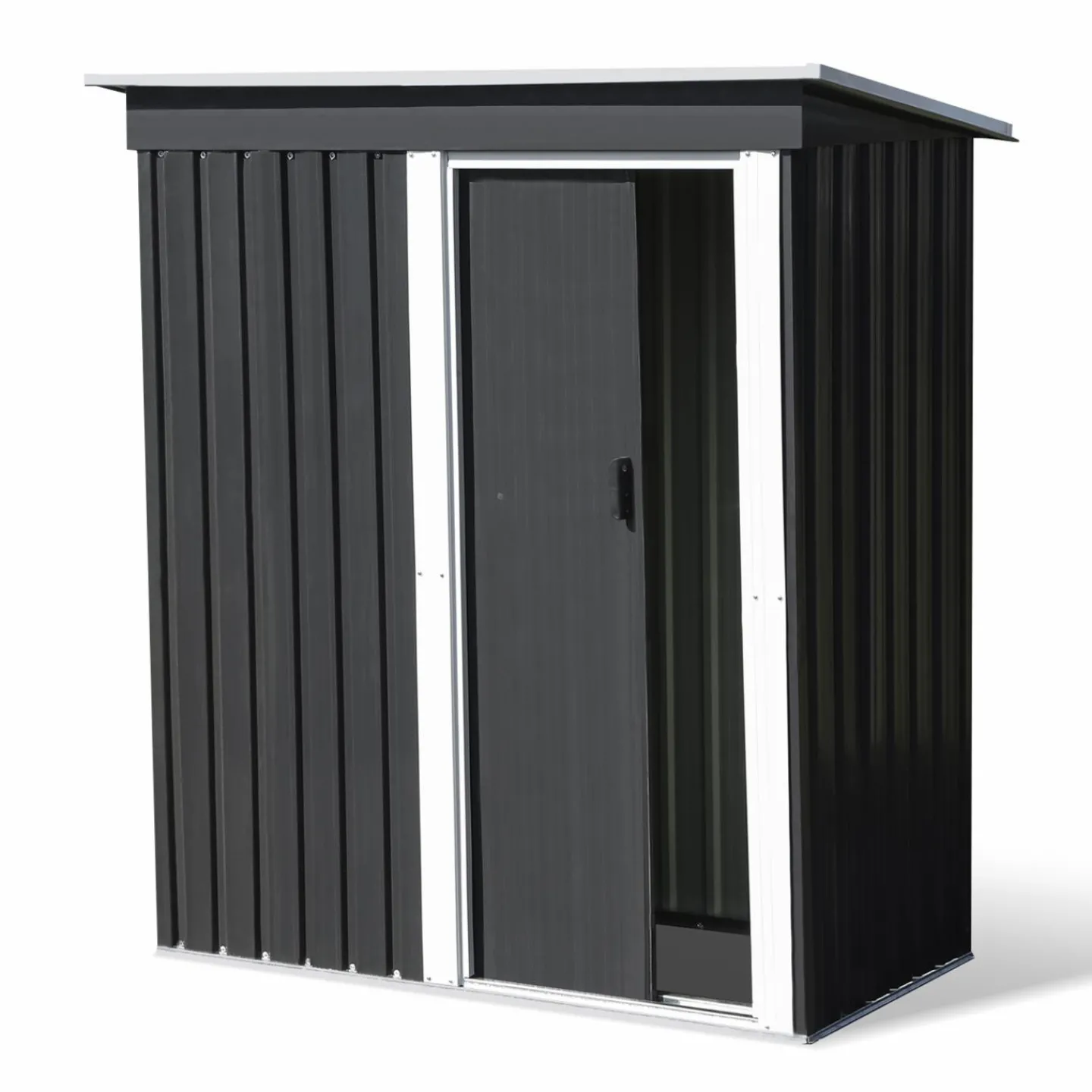 Cabanon de jardin en métal toit plat 1,3m²*IDMarket