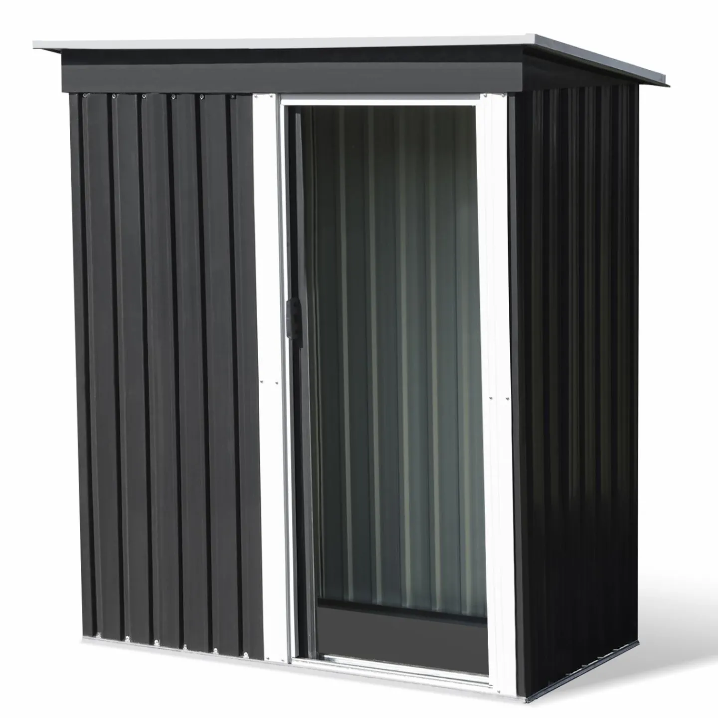 Cabanon de jardin en métal toit plat 1,3m²*IDMarket