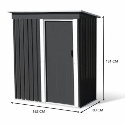 Cabanon de jardin en métal toit plat 1,3m²*IDMarket
