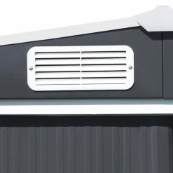 Cabanon de jardin en métal 5,3m² gris*IDMarket