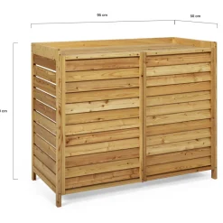 Cache climatiseur extérieur en bois naturel 95 x 50 x 80 cm*IDMarket Outlet