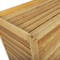 Cache climatiseur extérieur en bois naturel 95 x 50 x 80 cm*IDMarket Outlet