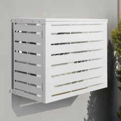 Cache climatiseur métal blanc*IDMarket