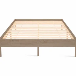 Cadre de lit 140x190 cm effet bois naturel*IDMarket Outlet