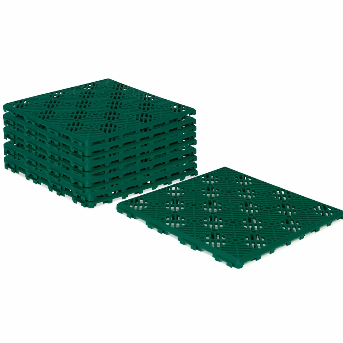 Caillebotis extérieur en plastique vert*IDMarket Discount