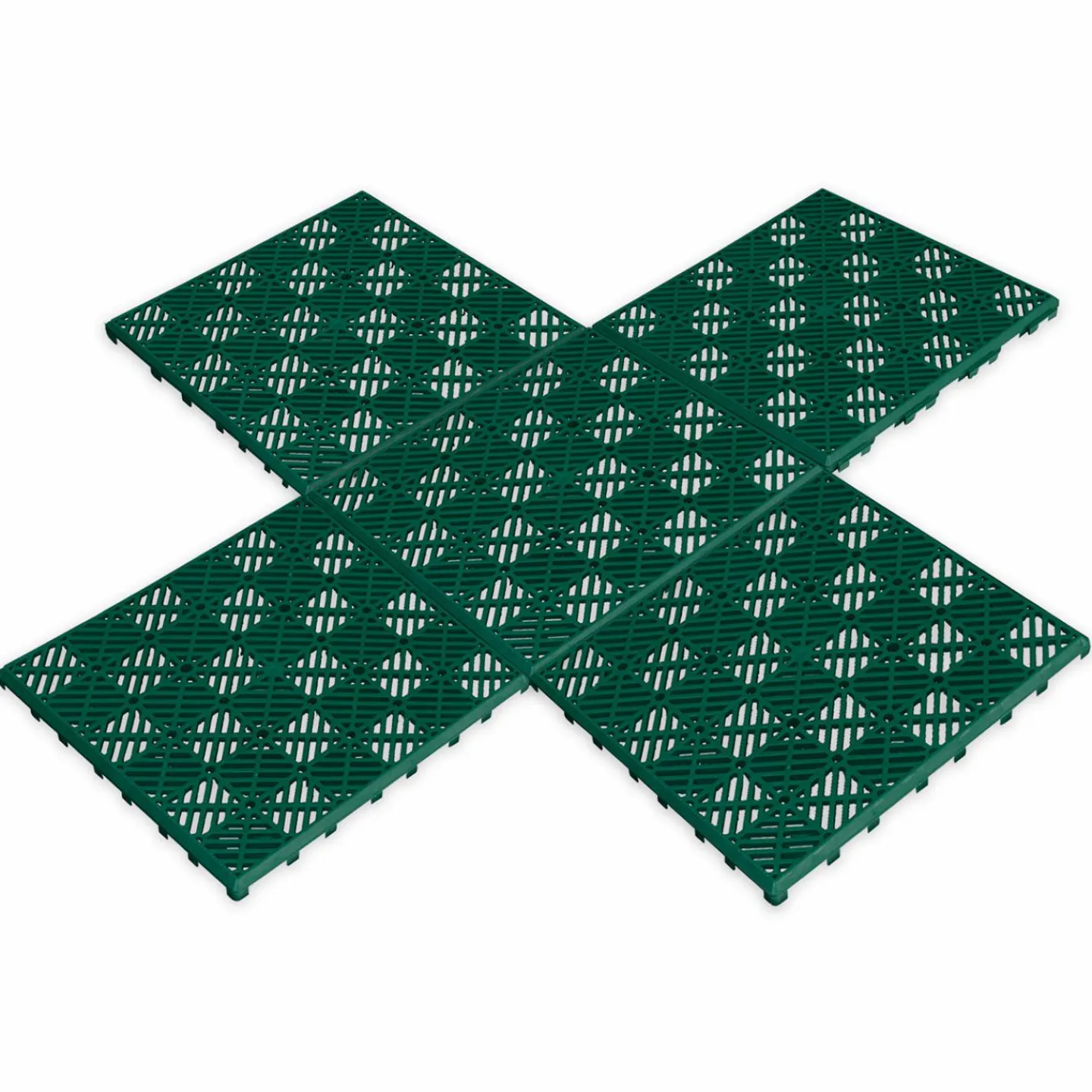 Caillebotis extérieur en plastique vert*IDMarket Discount