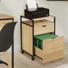 Caisson de bureau 2 tiroirs pour imprimante*IDMarket Outlet
