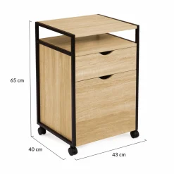 Caisson de bureau 2 tiroirs pour imprimante*IDMarket Outlet