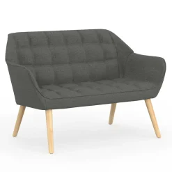 Canapé banquette en tissu gris anthracite*IDMarket