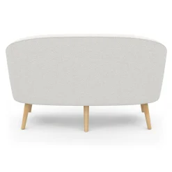 Canapé banquette tissu bouclette blanc*IDMarket Discount