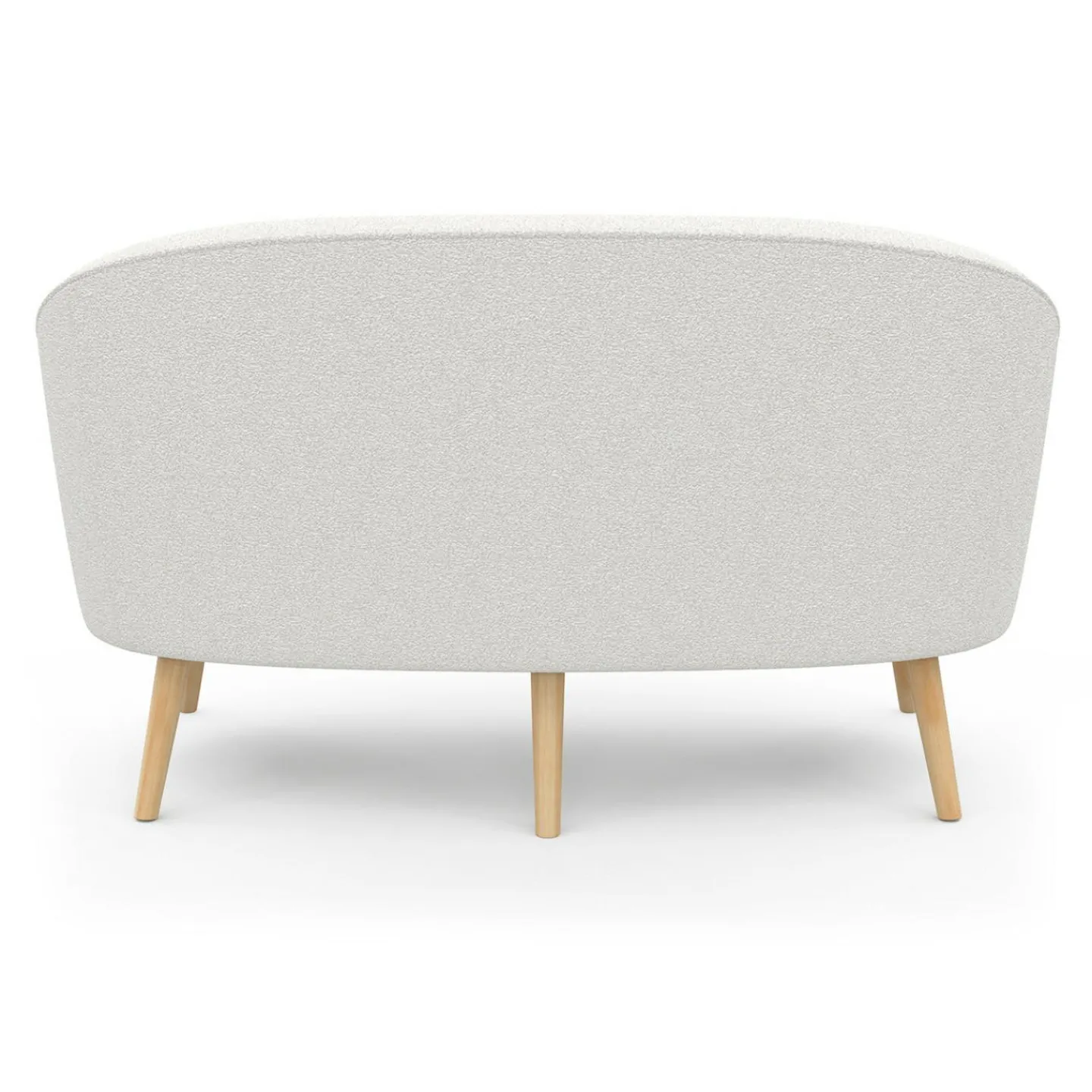 Canapé banquette tissu bouclette blanc*IDMarket Discount