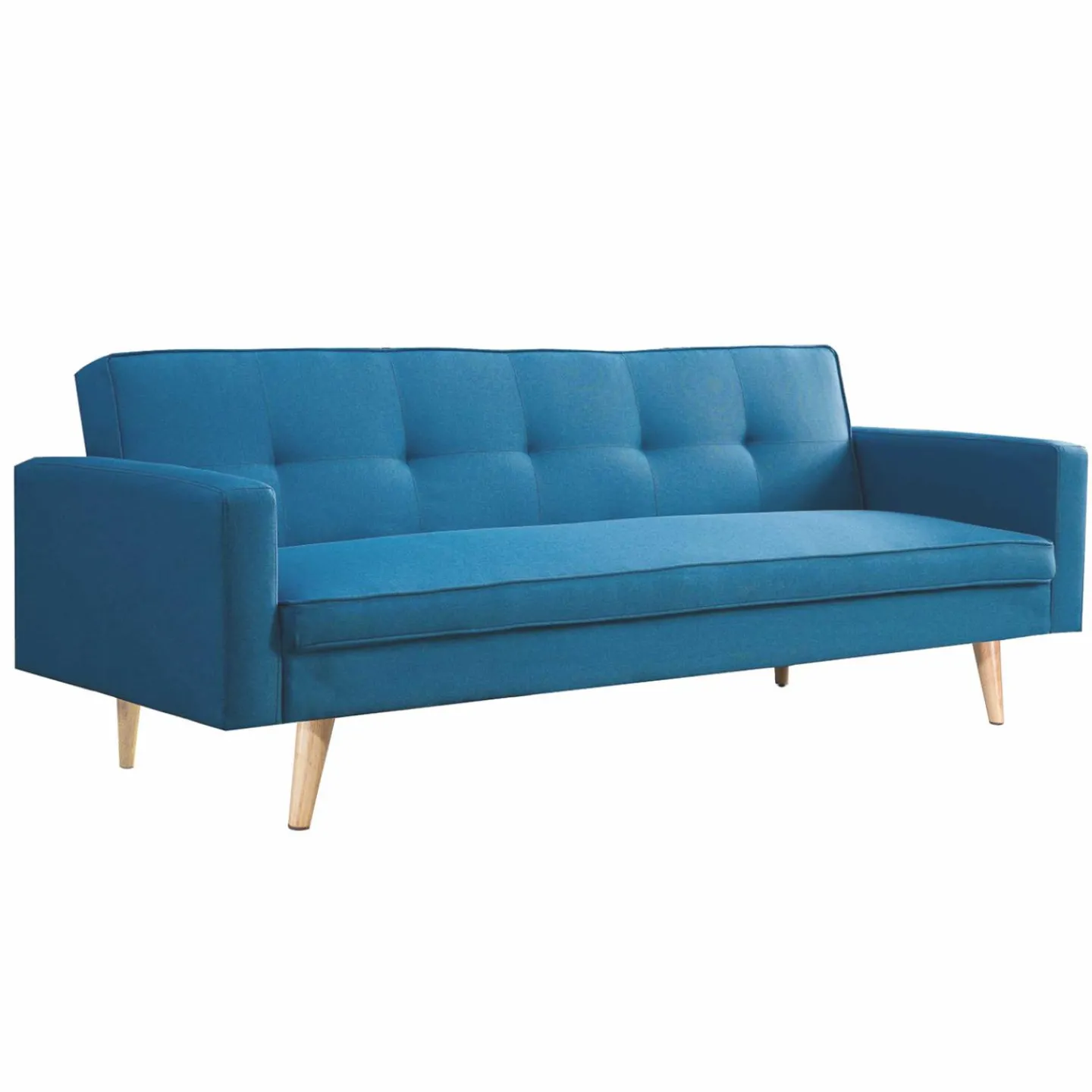 Canapé bleu canard scandinave 3 places convertible*IDMarket Outlet