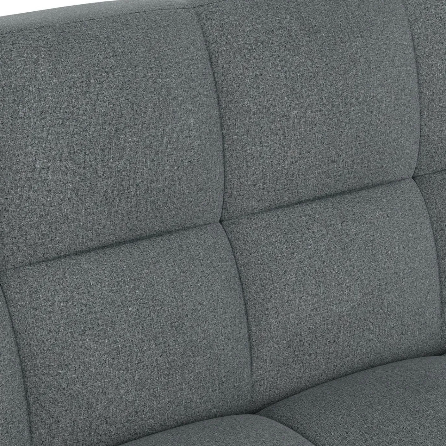 Canapé clic clac SALOME capitonné 3 places tissu gris anthracite*IDMarket New