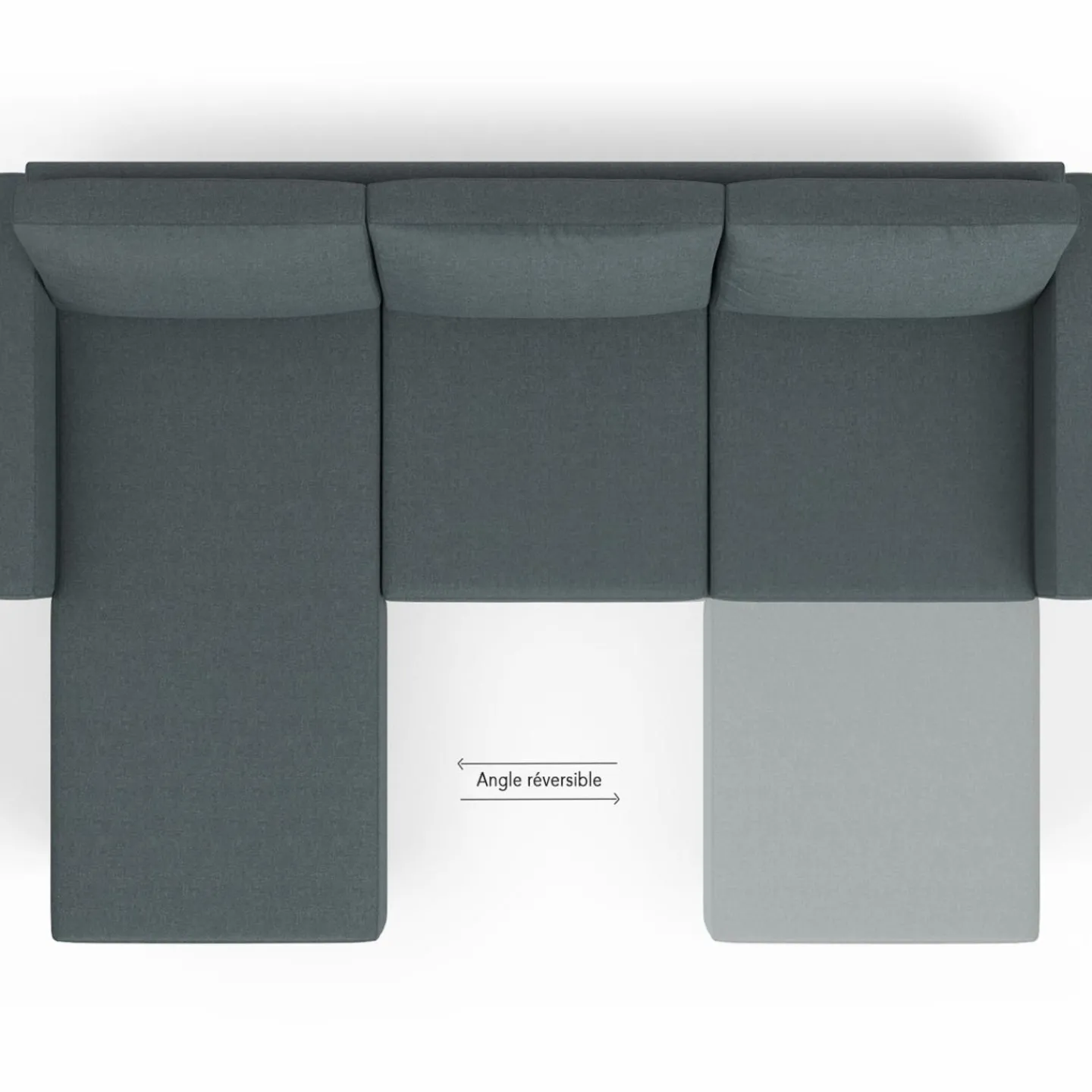 Canapé d’angle 200 cm réversible gris anthracite*IDMarket Online