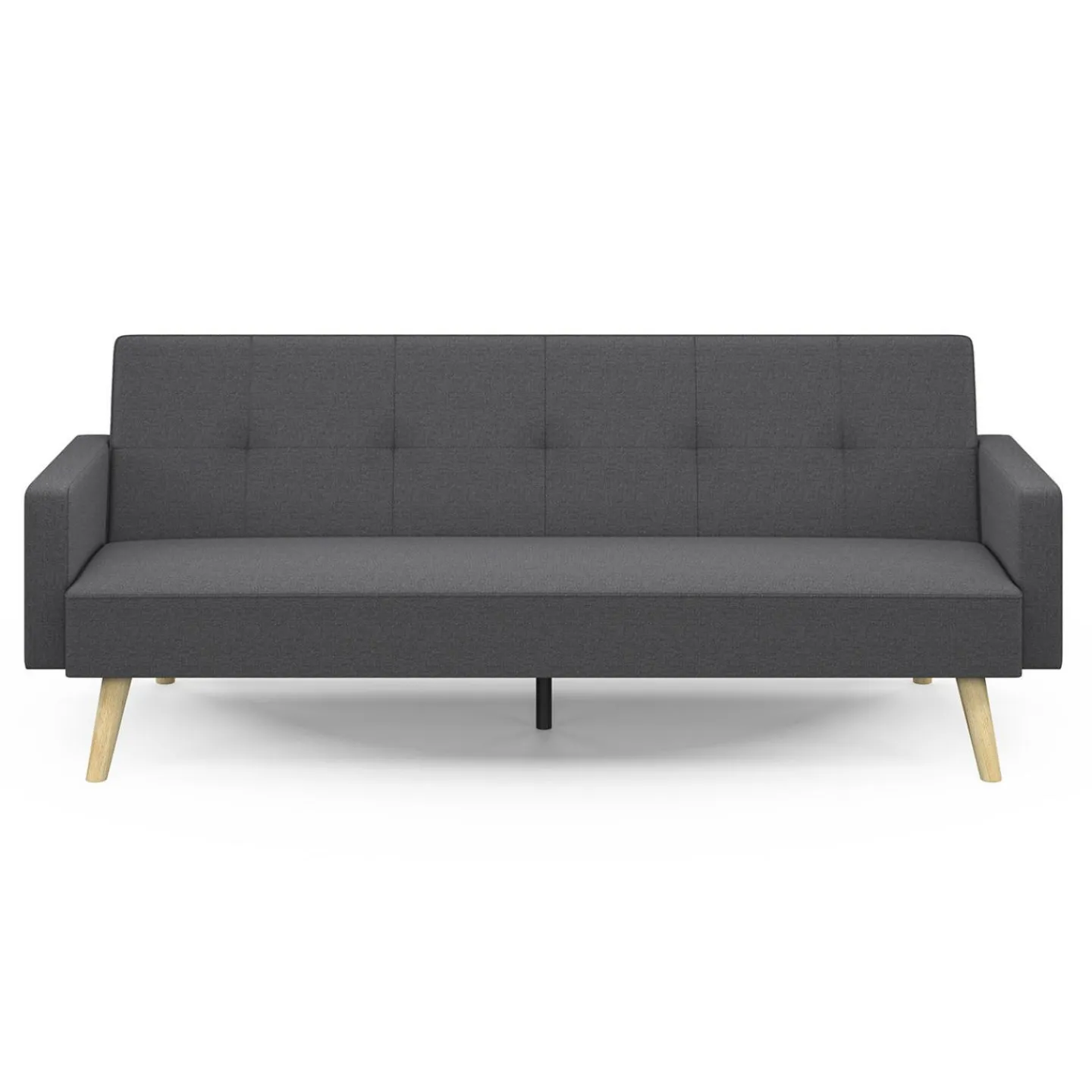 Canapé droit convertible 3 places gris*IDMarket Sale