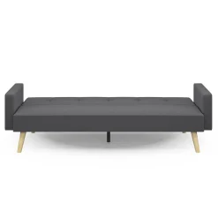Canapé droit convertible 3 places gris*IDMarket Sale