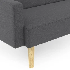 Canapé droit convertible 3 places gris*IDMarket Sale