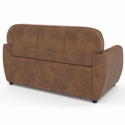 Canapé droit vintage marron effet vieilli*IDMarket Hot