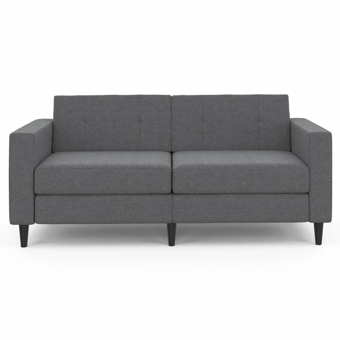 Canapé fixe moderne 3 places 180 cm en tissu gris anthracite*IDMarket