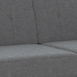 Canapé fixe moderne 3 places 180 cm en tissu gris anthracite*IDMarket