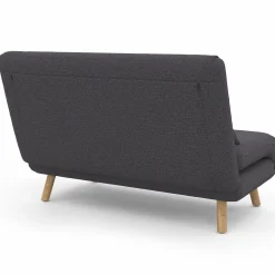 Canapé lit convertible 2 places 120x190cm tissu gris anthracite*IDMarket Best