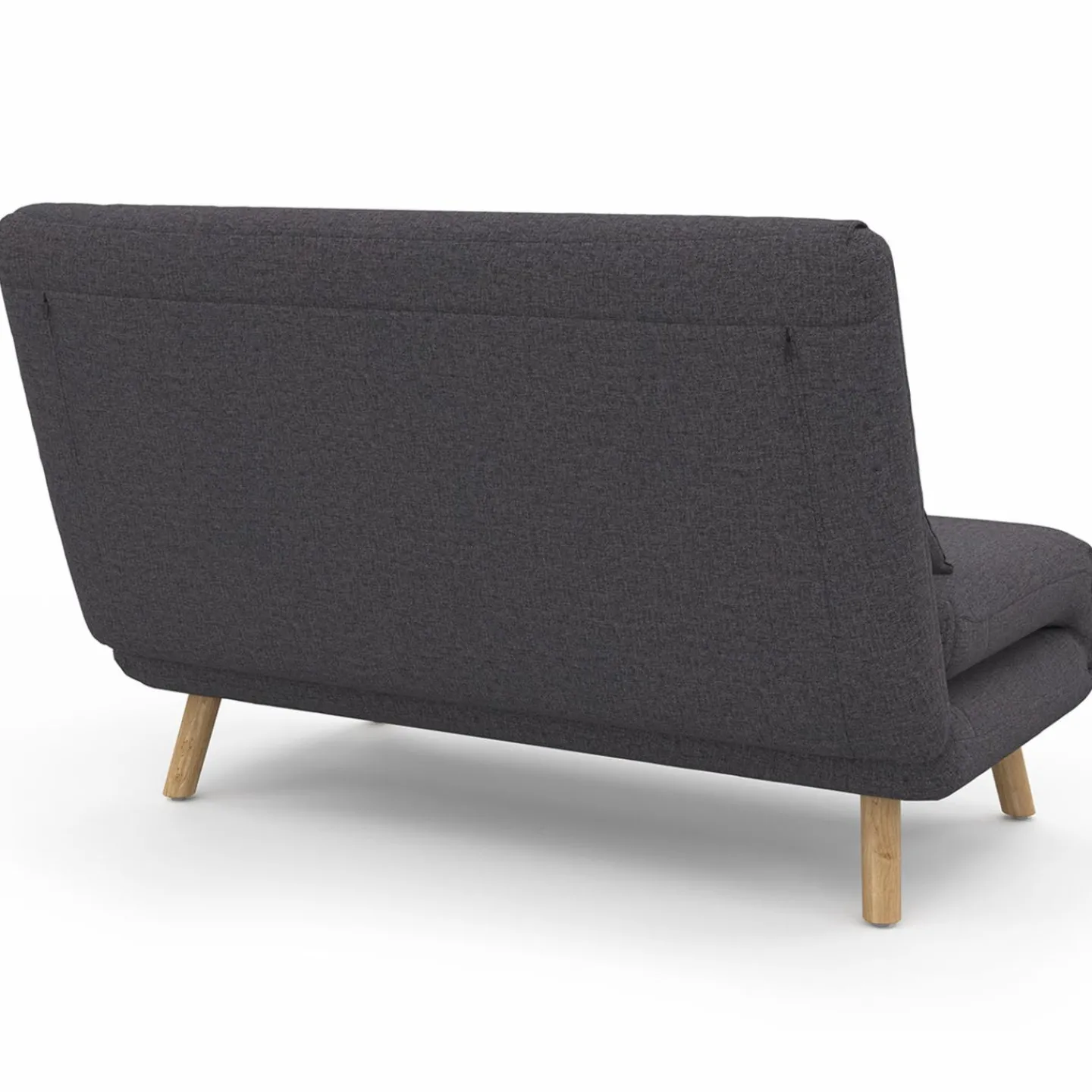 Canapé lit convertible 2 places 120x190cm tissu gris anthracite*IDMarket Best