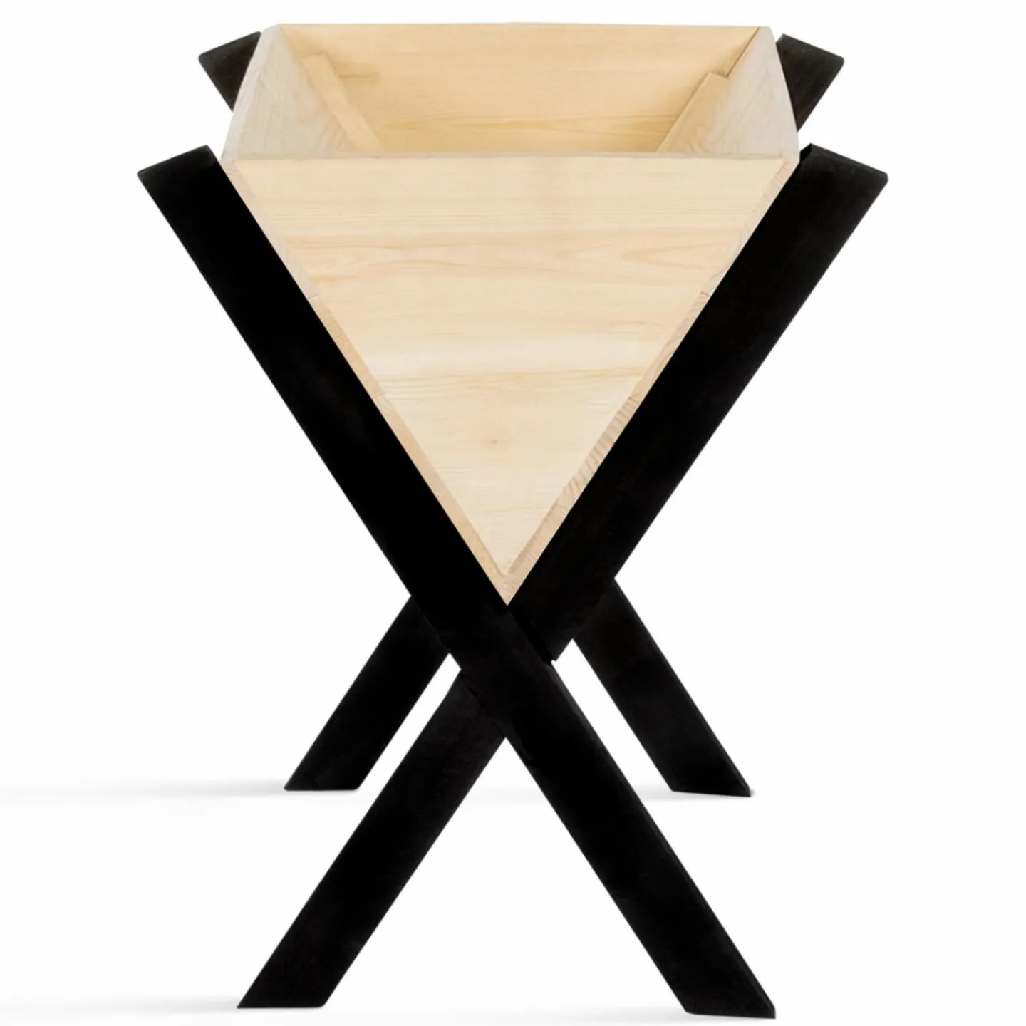 Carré potager jardinière sur pieds bois et noir balcon / terrasse*IDMarket