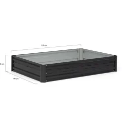 Carrés potager en métal gris*IDMarket New