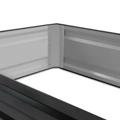 Carrés potager en métal gris*IDMarket New