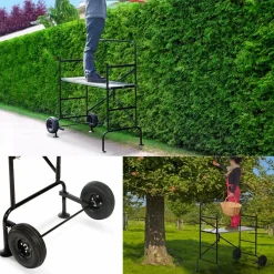 Échafaudage roulant et pliable hauteur de travail 2,5m*IDMarket Discount