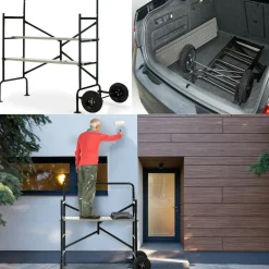 Échafaudage roulant et pliable hauteur de travail 2,5m*IDMarket Discount